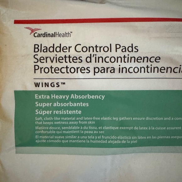 Cardinal Health Bladder Control Pads With Wings - 42 Count White - Picture 4 of 5